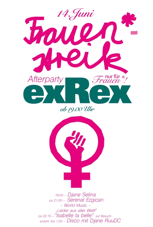 Frauen*streik 2019 Afterparty exRex