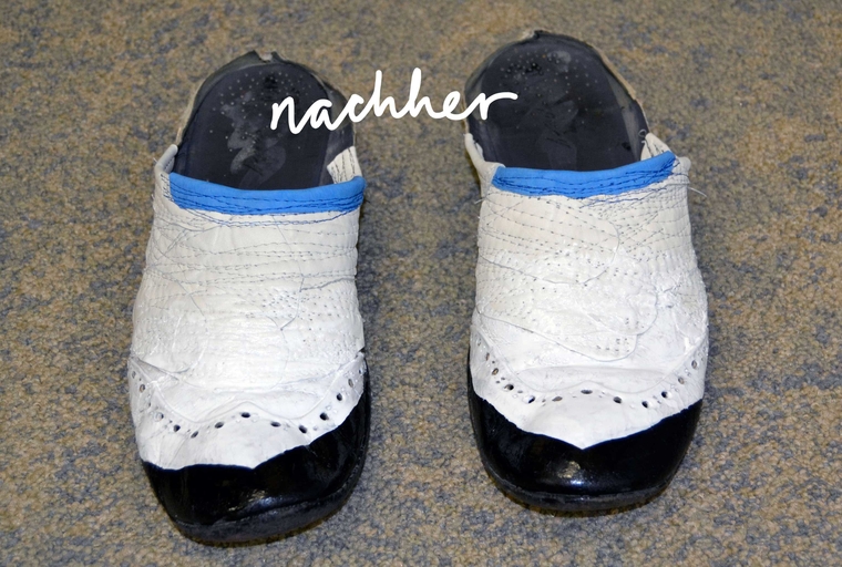 z.B. Schuhrettung  --Vorher-Nachher--