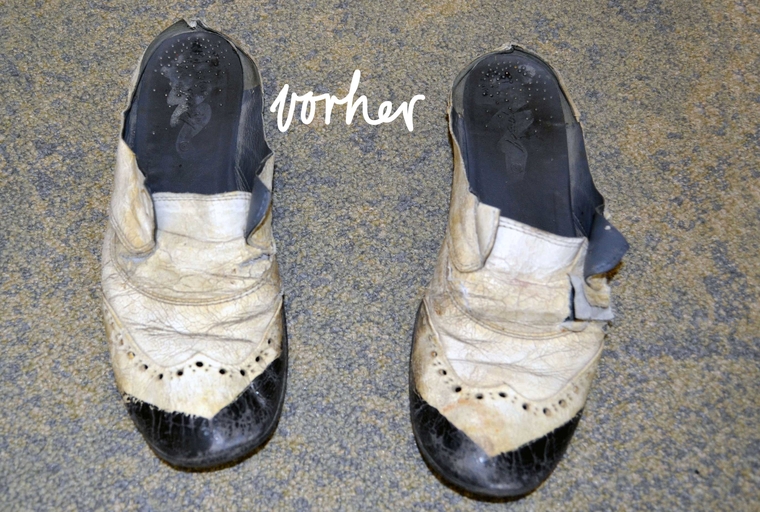 z.B. Schuhrettung  --Vorher-Nachher--